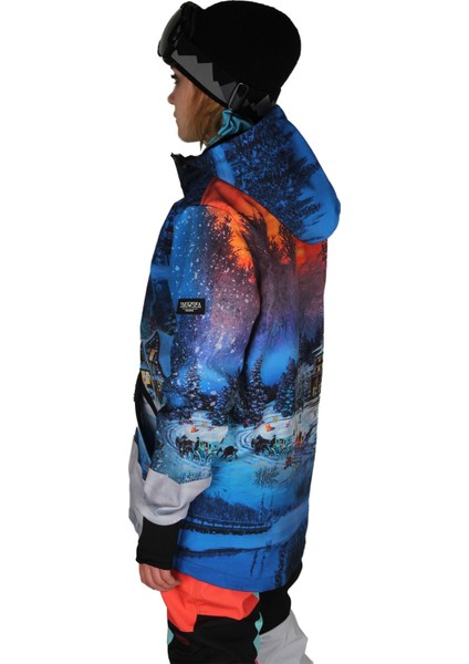 Snowy Night Kadın Kayak Montu, Snowsea SS7815 Su ve Rüzgar Geçirmez Snowboard Montu