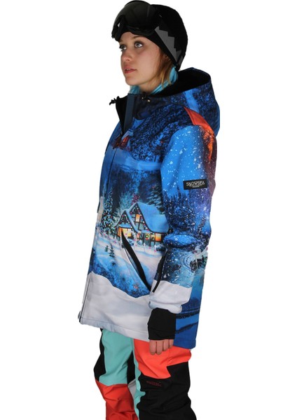 Snowy Night Kadın Kayak Montu, Snowsea SS7815 Su ve Rüzgar Geçirmez Snowboard Montu