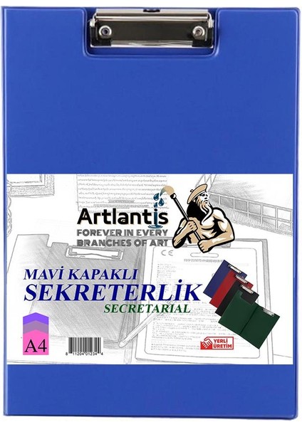 Sekreterlik Kapaklı Mavi A-4 Pvc 1 Adet Okul Büro Ofis Öğrenci