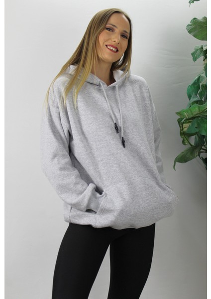 Üç Iplik Kapşonlu Sweat Gri - 2410.2022 fiyatları
