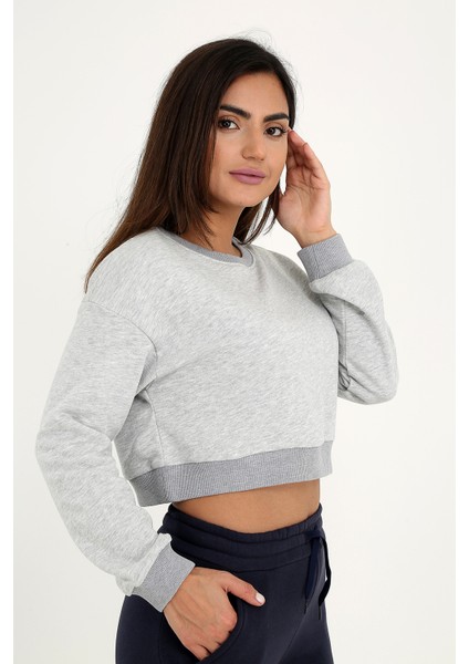 Gri Sweatshirt Crop