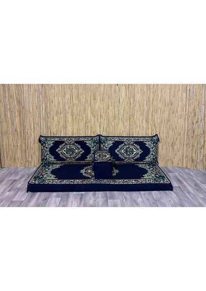 Şark Köşesi Minderi ikili Sedir Takımı Lacivert indirimleri