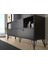 Wood'n Love Mia 160 cm Metal Ayaklı Tv Ünitesi - Konsol - Siyah / Siyah 4