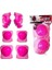 Furkan Toys Pembe Bisiklet Scooter Kask Dizlik Dirseklik Koruyucu Set 3