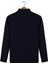 Erkek Lacivert Rahat Kalıp Yarım Fermuarlı Bato Yaka Basic Sweatshirt 21K-5200179-2 5