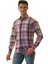 Pembe Gri Mavi Kareli Karton Kutulu Slim Fit Uzun Kol Erkek Gömlek 1