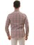 Beyaz Üzerine Kırmızı Siyah Ekose Kareli Slim Fit Uzun Kol Erkek Gömlek 4