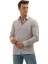 Beyaz Üzerine Mavi Siyah Ekose Kareli Slim Fit Uzun Kol Erkek Gömlek 1
