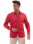 Koyu Pembe Sade Düz Karton Kutulu Slim Fit Uzun Kol Erkek Gömlek 2