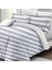 Soft Strip Luxury Çift Kişilik Pamuk Saten Nevresim Takımı 3