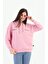 Kadın Pembe Basic Sweatshirt MW5723 4