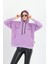 Kadın Lila Basic Sweatshirt MW5723 4