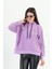 Kadın Lila Basic Sweatshirt MW5723 5