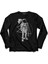 Uçan Astronot Uzay Cosmos Space Galaksi Gezegen Uzun Kollu Tişört Baskılı Çocuk T-Shirt 1