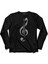 Klarnet Müzik Sol Anahtarı Music Logo Tasarım Uzun Kollu Tişört Baskılı Çocuk T-Shirt 1