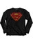 Superman Flame Alev Logo Super Man Uzun Kollu Tişört Baskılı Çocuk T-Shirt 1