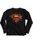 Superman Super Man Logo 3 Boyutlu Uzun Kollu Tişört Baskılı Çocuk T-Shirt 1