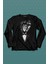 Sigara Içen King Suit Aslan Kafası Uzun Kollu Tişört Baskılı Çocuk T-Shirt 1