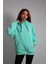 Oversize Pure Hoodie Turkuaz 1