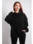 Oversize Pure Hoodie Siyah 1