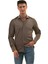 Vizon Kahve Gri Doğal Kışlık Keten Karton Kutulu Slim Fit Uzun Kol Erkek Gömlek 1