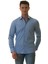 Düz Gök Mavisi Sade Karton Kutulu Slim Fit Uzun Kol Erkek Gömlek 3