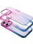 Buff iPhone 14 Pro Air Bumper Rainbow Kılıf Pink Blue 2