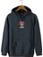 Erkek Antrasit Önü Anime Kız Baskılı Kapüşonlu Sweatshirt 22K-5200322-7 1