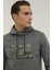 Kapüşonlu Slim Fit Gri Erkek Sweatshirt 2WSD40052PR 4