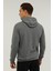 Kapüşonlu Slim Fit Gri Erkek Sweatshirt 2WSD40052PR 2