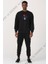 Cloudy Astronot Siyah Erkek Sweatshirt 2
