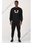 Panda Baskılı Siyah Erkek Sweatshirt 2