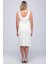 Kadın Beyaz Kuş Gözü Detaylı Elbise 26A14418 2