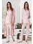 Pembe Sabahlıklı Hamile Lohusa Pijama Takımı 1