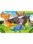 Sevimli Dinozorlar 108 Parça Ahşap Çocuk Puzzle Yapboz Model 1
