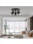 Mylights Modern Üçlü Metal LED Spot Günışığı Ampullü Hareketli Avize 2