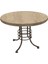 Buket Mega Laminat Yuvarlak Mutfak Masası Q100 - Rustic Light Oak 1