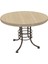 Buket Mega Laminat Yuvarlak Mutfak Masası Q110 - White Oak 1