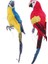 2 Createch El Sanatları Köpük Papağan Kuşları Heykelcik Açık Bahçe Süsü Mavi+Kırmızı (Yurt Dışından) 1