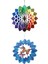 2x Paslanmaz Çelik 3D Rüzgar Spinner Içaçık Bahçe Balkon Süsleri (Yurt Dışından) 1