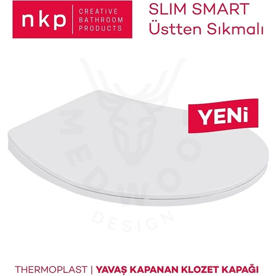 Nkp Slim Smart Thermoplast Yavaş Kapanan Klozet Kapağı NKP0302