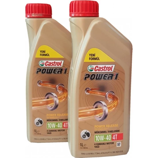 Castrol Power 1 4t 10W-40 Motor Yağı1lt (2 Li Set) (Ü:2022)