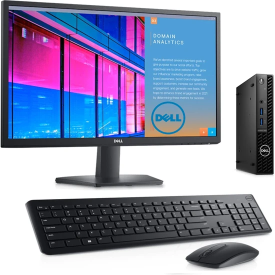 Dell Optiplex 3000MFF Intel I3 12100T 8gb 512GB SSD Freedos 21.5mon Minimasaüstü Bilgisayar N006O3000MFF02M+ZETTAUSBBELLEK
