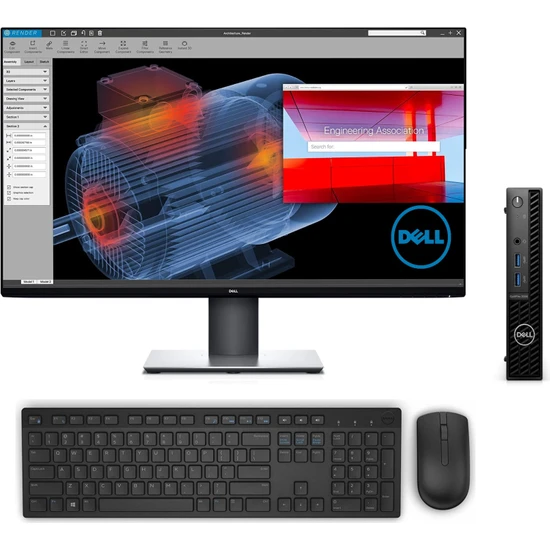 Dell Optiplex 300MFF Intel I5 12500T 16GB 2tb SSD WINDOWS11PRO 21.5 Mini Masaüstü Bilgisayar N011O3000MFFM22+ZETTAUSBBELLEK