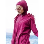 Marina Deniz Havuz Bone Eşarp B2101 - Mürdüm