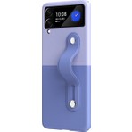 Microcase Samsung Galaxy Z Flip4 Parmak Tutuculu Deri Desen Plastik Kılıf - AL3151