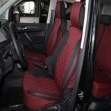 Ack Volkswagen Polo Classic Uyumlu Oto Koltuk Minderi Ortopedik 5'li Set Elegance Kırmızı-Siyah