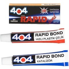 Pi İthalat 404 Rapid Bond Hızlı Plastik Çelik Yapıştırıcı 16G 10 Dk Da Yapıştır