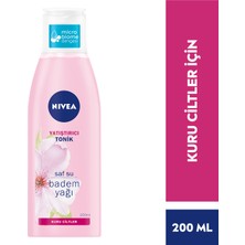 NIVEA Yatıştırıcı Tonik 200ml;Kuru Ciltler;Yüz Temizleme;Saf Su ve Badem Yağı