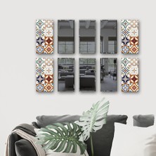 Decorita Dekor Camı  Çini Desen Cam ve Ayna  10'lu Takım  12,5cm x 25CM